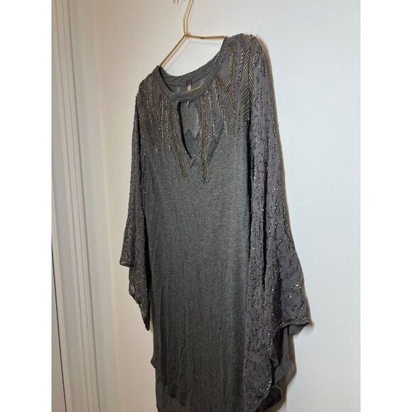 Haute Hippie Gray Bead Drapey Dress Size XS - Picture 11 of 12